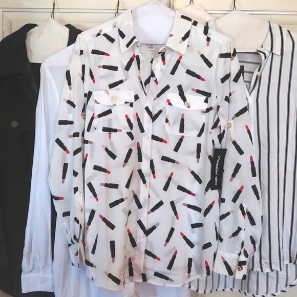 White & Black Long Sleeve Shirt Bundle of 5, Size Small, Retail $220 NWT/NWOT - Picture 11 of 12